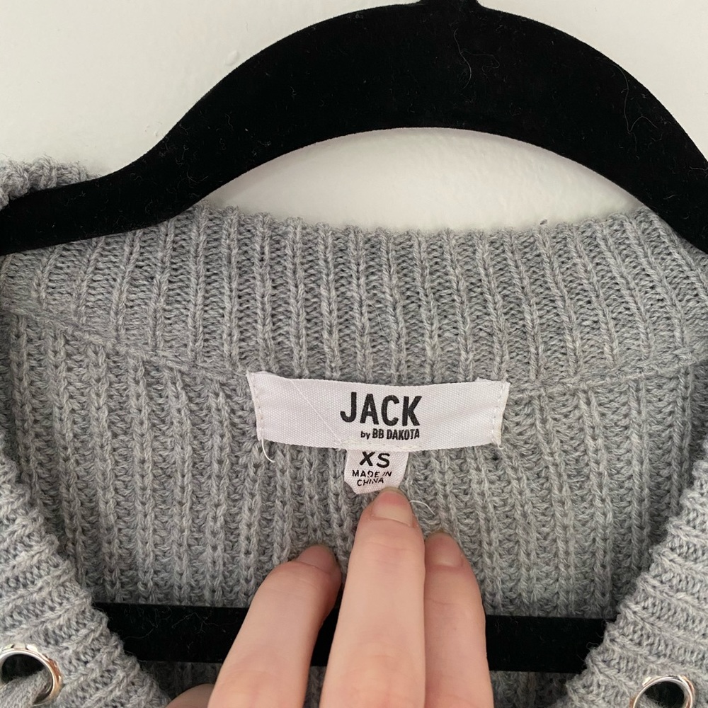 NOT FOR SALE Willard Lace Up Neck Sweater - Picture 5 of 6